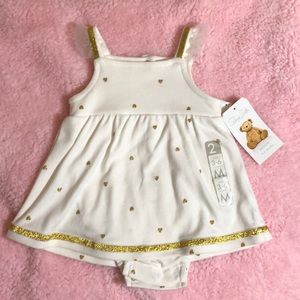 Ivory & Gold Dress (3-6m)